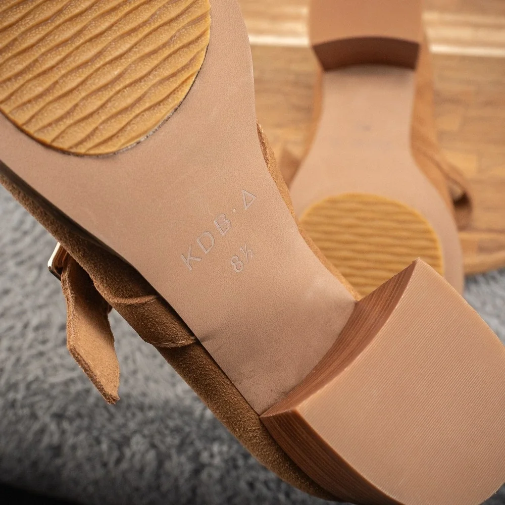 Kelsi Dagger Brooklyn Women Mary Jane Heels US 8.5 Brown Suede T-Strap - Picture 7 of 7